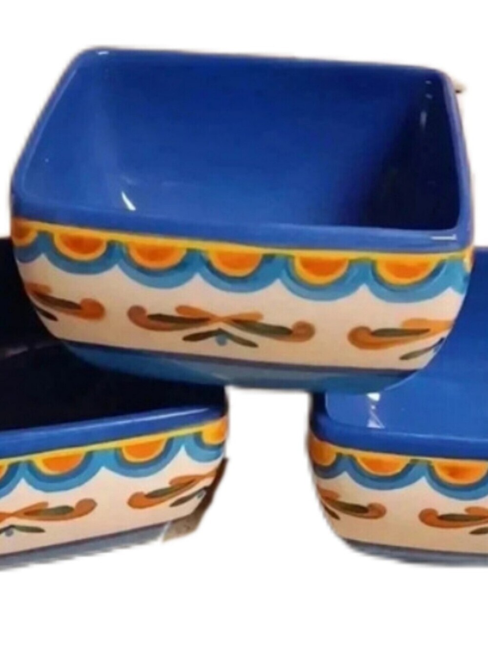 3 Hand painted dishes for decoration or to serve food